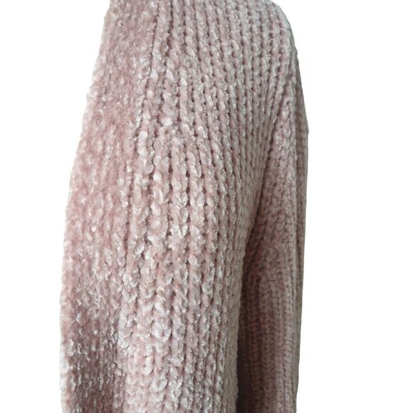 Seven7 Women's Chenille Open Front Cardigan Sweater M Pink So Soft - Picture 6 of 8